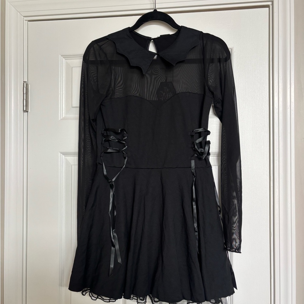 Dollkill Grave Girls Black Dress with Sheer Details